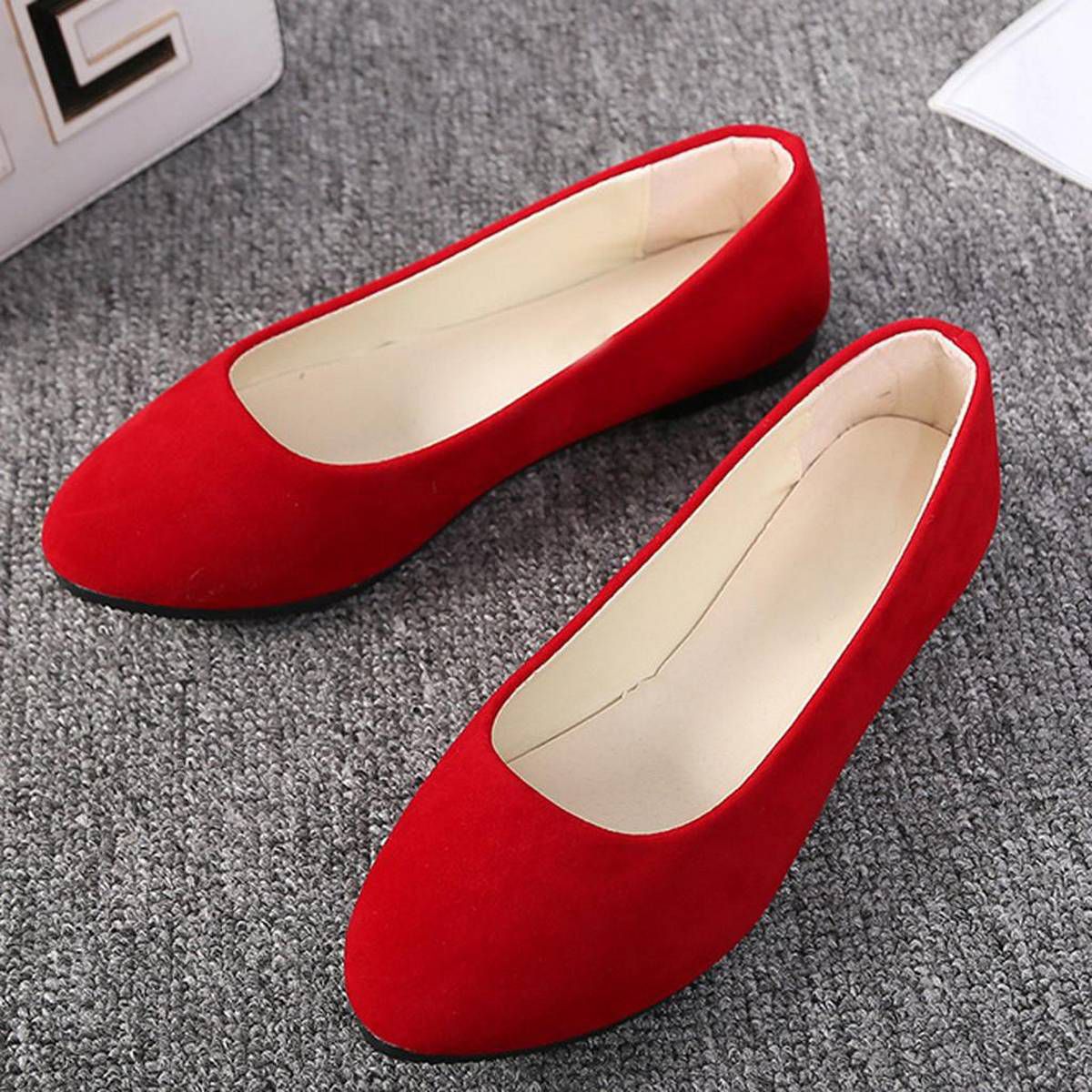 Women Girls Leopard Big Size Slip On Flat Shallow Comfort Casual Single Shoes