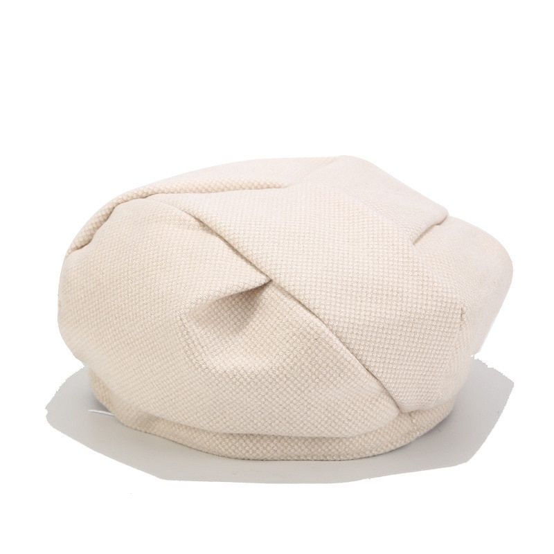 Hot Brand Women Wool beret For Elegant lady Winter Female Cotton Hats Plaid Vintage Octagonal Casual boina Autumn girl Cap