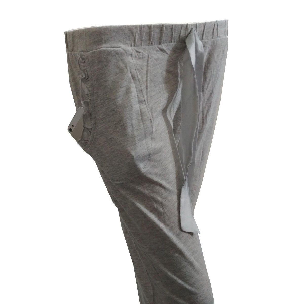 Grey Viscose Knit Cotton Legging for Women