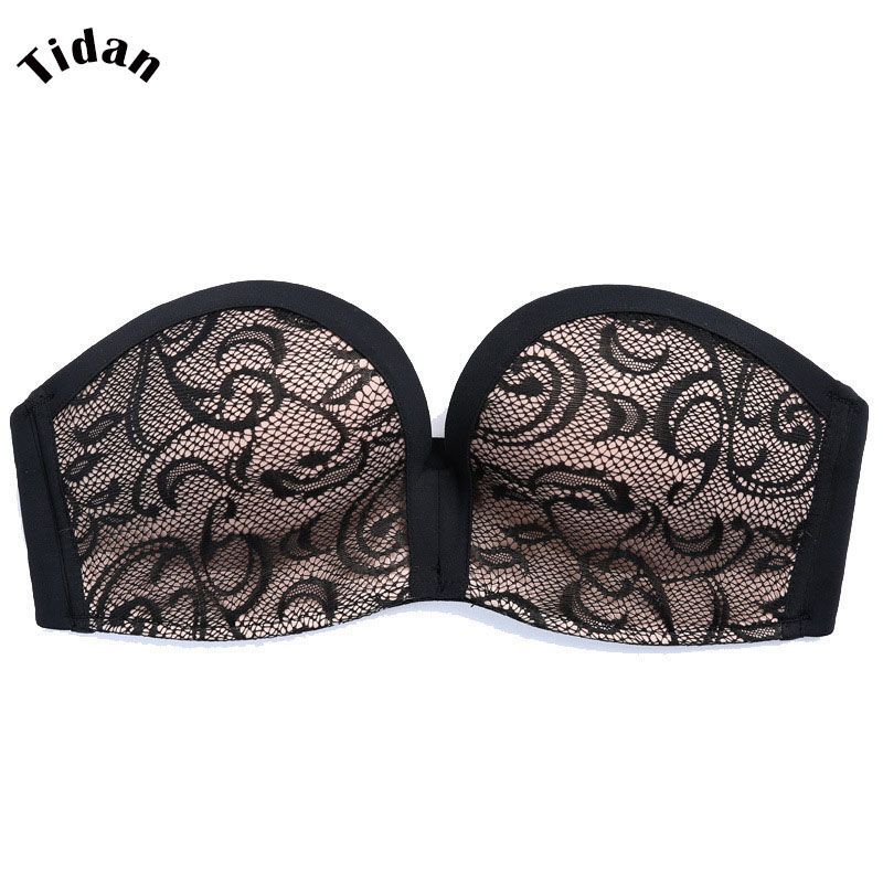 Advanced non-slip strapless push up bra