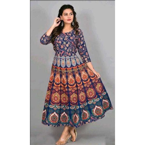 Swiss Cotton Maroon Colour Skin Printed One Pice