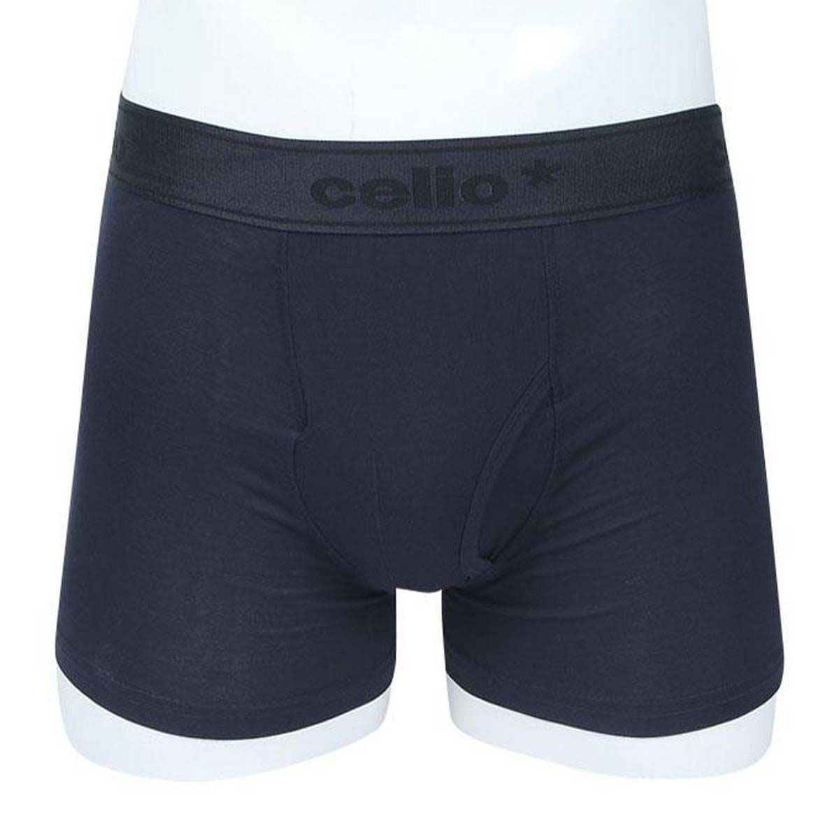 Dark Blue Cotton Boxer For Men