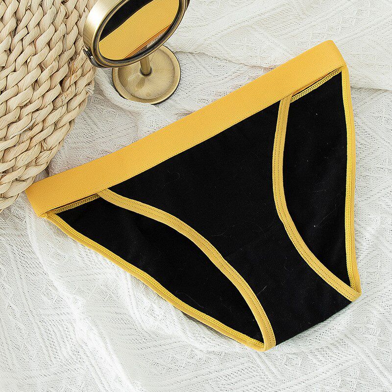 Yushuhua Student Girl Yoga Shorts Women Low-Waist Thongs Underwear se_xy Women Comfortable Seamless Triangle Panties Wide Side