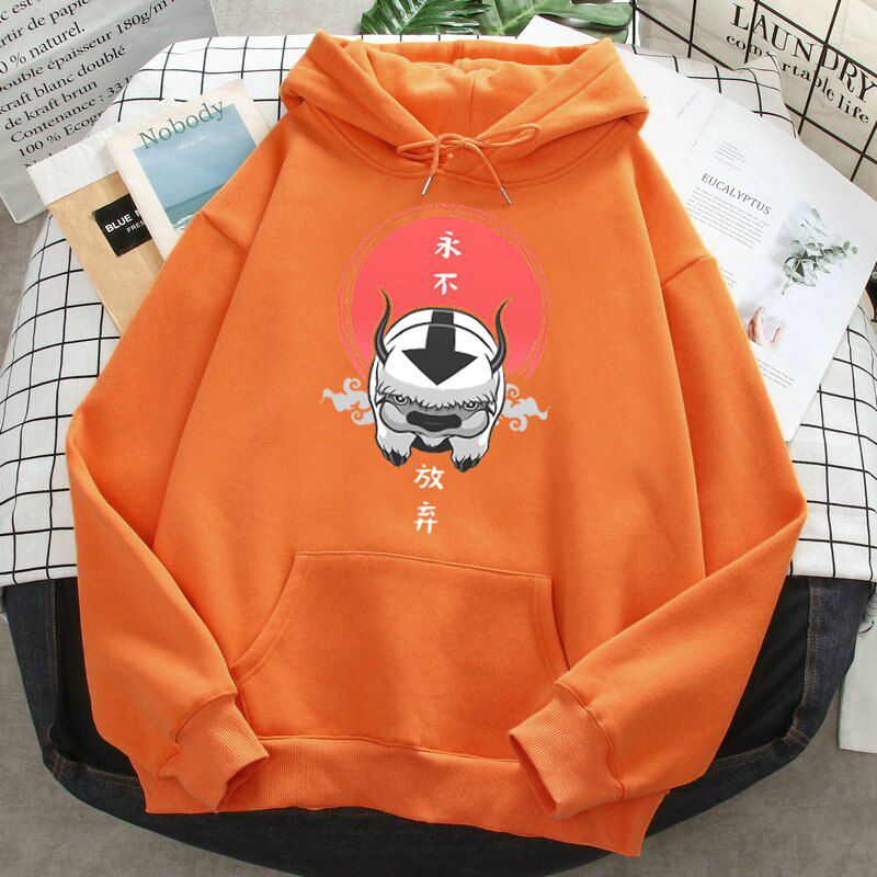 Mens Fleece Hoodies Avatar The Last Airbender Harajuku Print Casual Loose Sweatshirts Male Fashion Long Sleeve Autumn Hoody