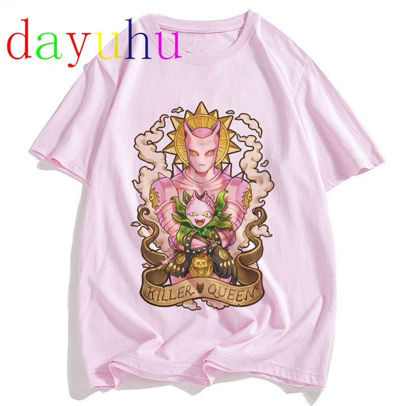 Jojo Bizarre Adventure T Shirt Women Japan Anime Summer Top T-shirt Kawaii Jojo Graphic Tshirt Uni Cartoon Female Manga
