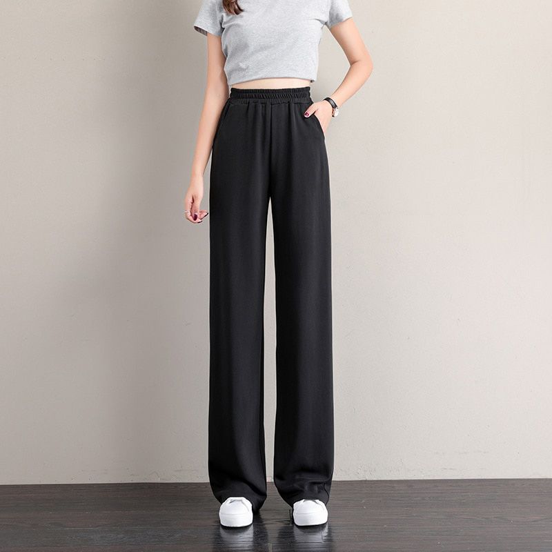 Women Straight Pants Wide leg high waist full length Sweatpants Korean style Streetwear Loose Oversize Famale Casual trousers