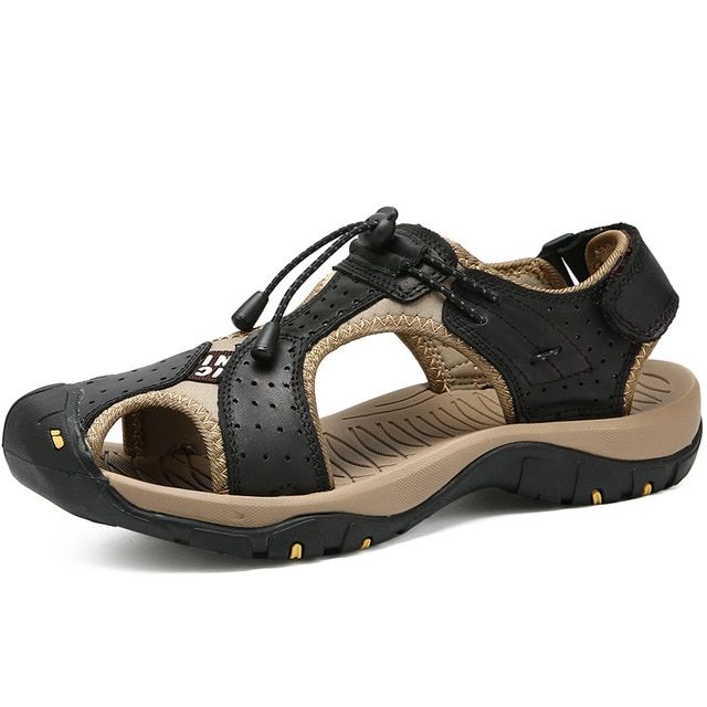 Classic Men's Sandals Summer  Leather Beach Sandals Moccasins Luxury Men's Sandals Outdoor Slippers Sneakers Plus Size