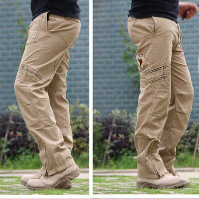 PANTS Aiorne Jeans Trouser Male Casual Plus Size Cotton baggy cket  Style   CARGO PANTS Men