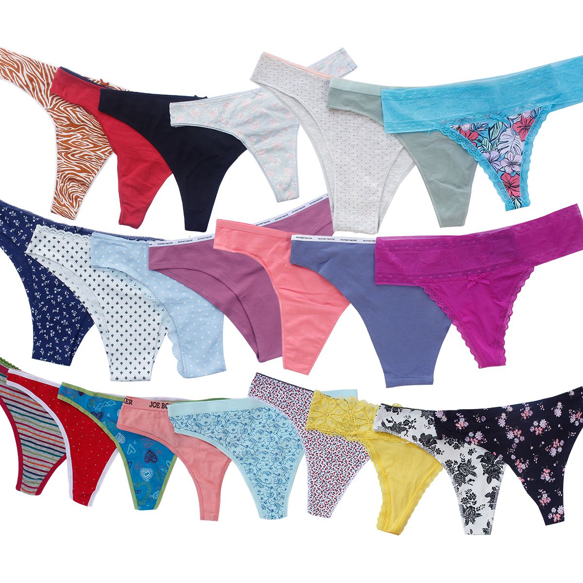 Multi Color Cotton Thong Panties innerwear For Women Ladies Girls - 3 pcs