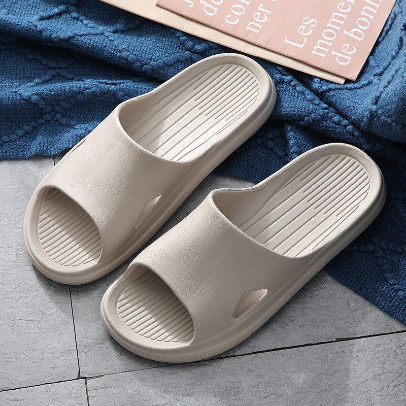 New Home Slippers Women Summer Thick Bottom Indoor Couples Home Bathroom Non-slip Soft Slide Sandals Slippers Flip Flops Shoes