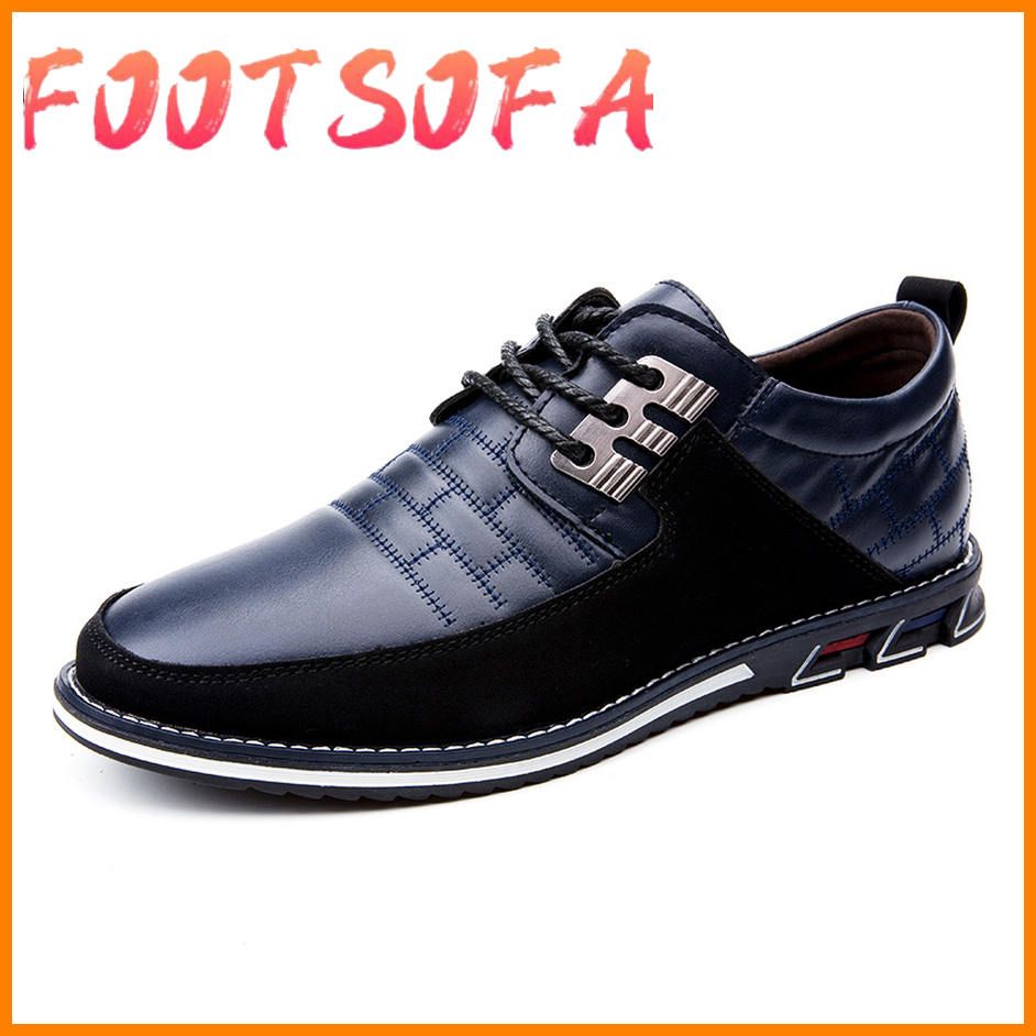 Leather Men Casual Shoes Fashion Loafers Business Dress Shoes Moccasins Non-slip Driving Shoes Dropshipping