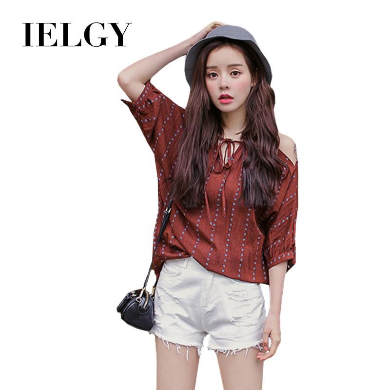 IELGY strapless off-shoulder top women