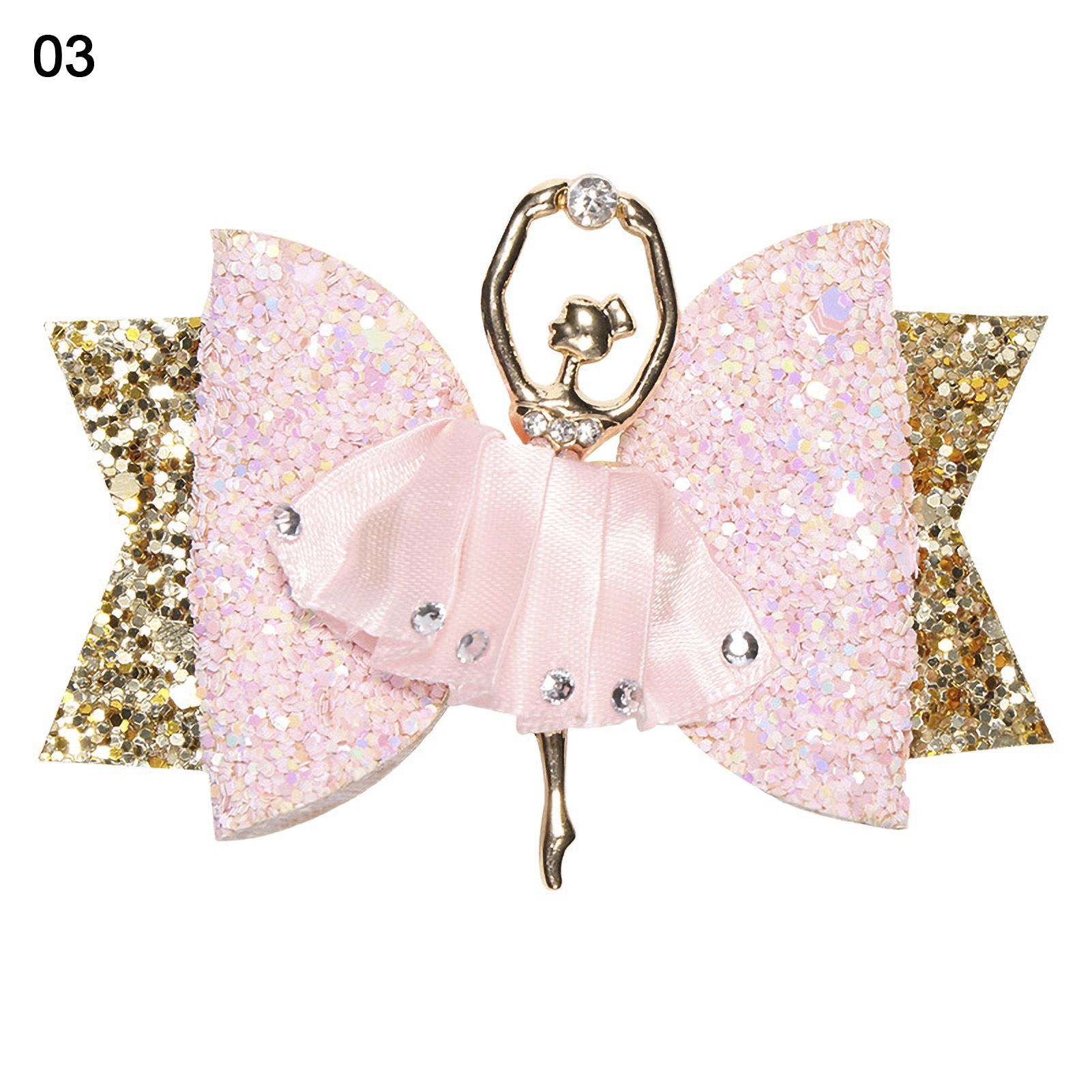 Kids Girls Cute Ballet Bowknot Sequins Hairpin Party Birthday Hair Accessory