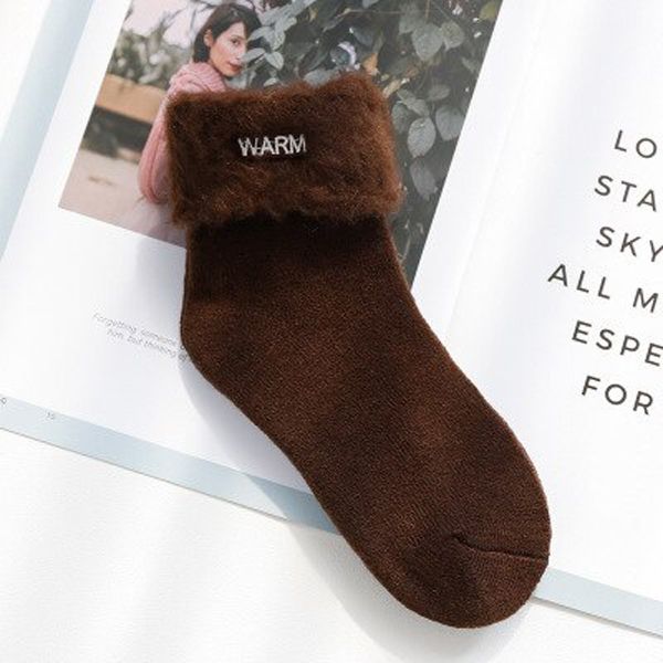 Soft Cashmere Fluffy Fuzzy Women Thicken Winter Warm Socks Cotton Snow Sock Floor Sleep Thermal Velvet Seamless Socks Female