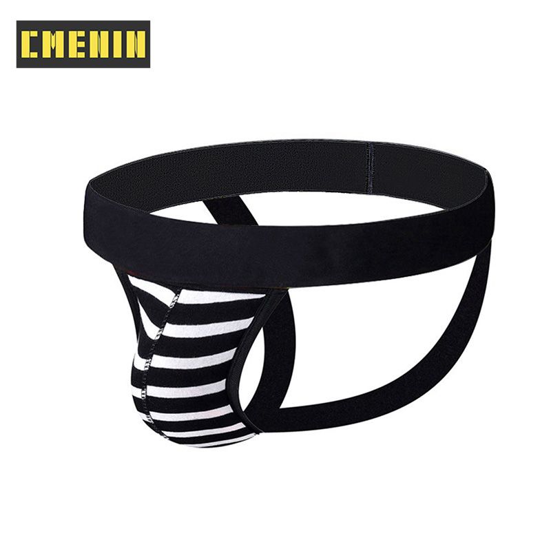 CMENIN Beathable Splice Cotton  Men Underwear thongs Mens Jockstrap  Thongs And G strings CMENIN Beathable   Bamboo Low waist Patchwork Innerwear BP126