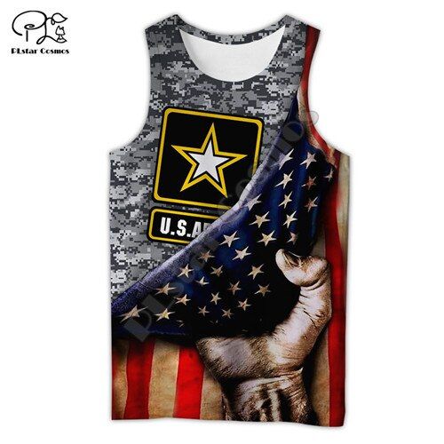 PLstar s Newest US  Marine  suit Soldier C3Dprint Summer Man's Top Streetwear Casual Funny Tank-top Vest A1
