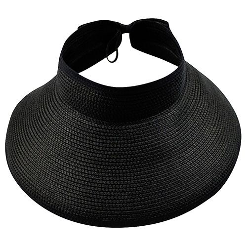 Girl Lady Beach Sun Visor Foldable Roll Up Fashion Wide Brim Straw Hat Cap