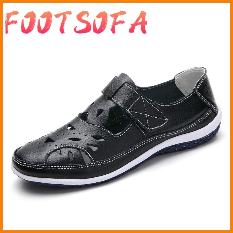 Women Sandals Summer Ladies Girls Comfortable Ankle Hollow Round Toe Sandals Woman Soft Beach Sole Female Shoes Plus Size