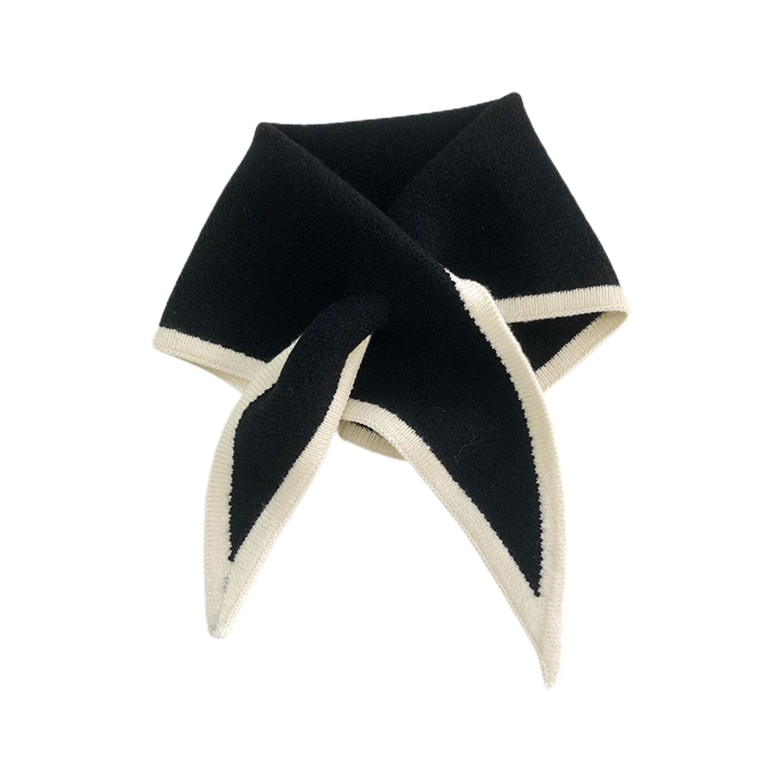 Female Scarf Good Elasticity Winter Knitted Triangular Scarf