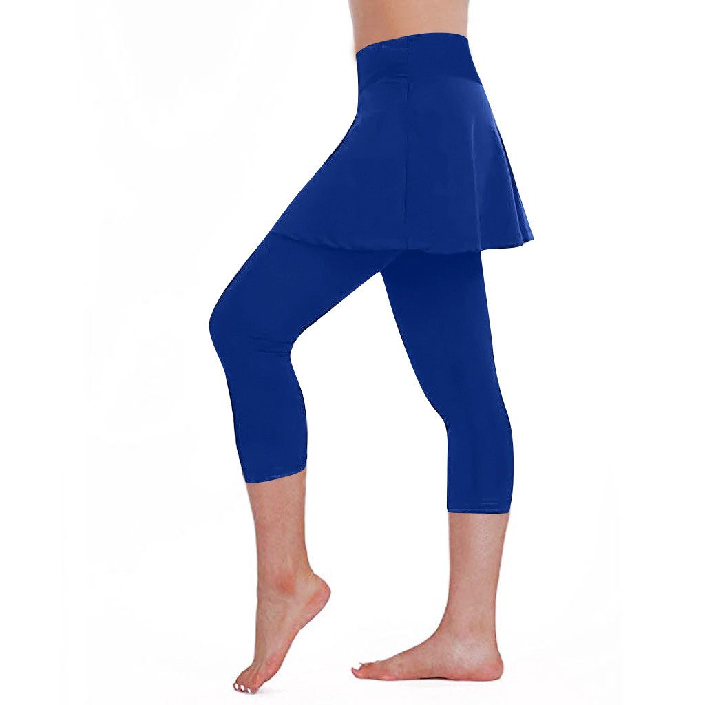 Women's Casual Skirt Leggings Tennis Pants Sports Fitness Cropped Culottes