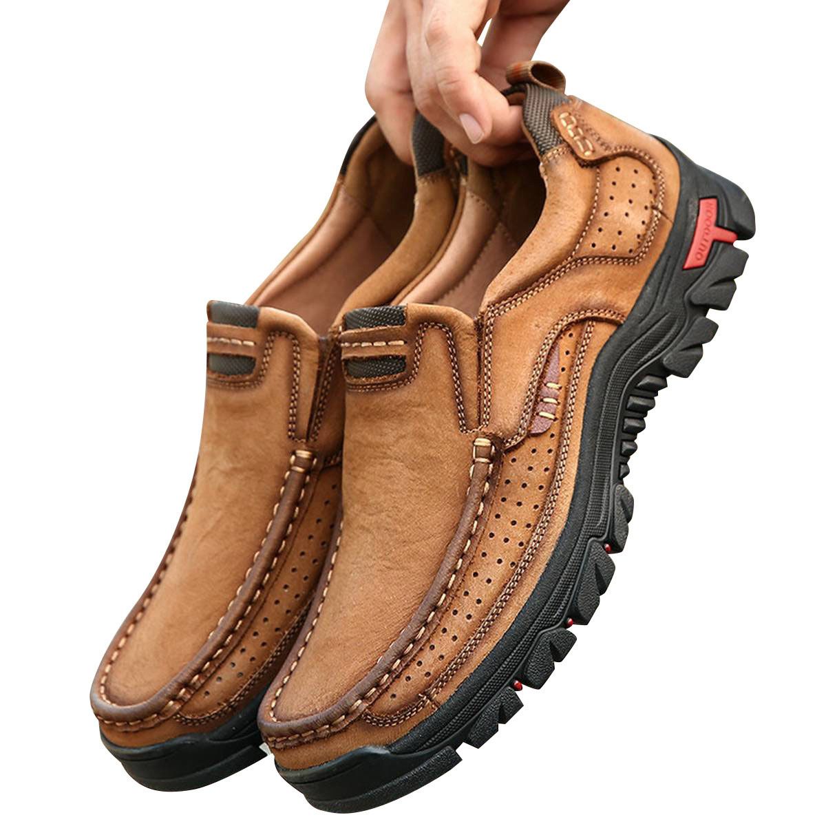 Big Size 38-48 Men Shoes Leather Shoes Casual Men's Shoes Man Shoes Leather Casual Shoe Outdoor Hiking Shoes for Men Sports Shoes for men