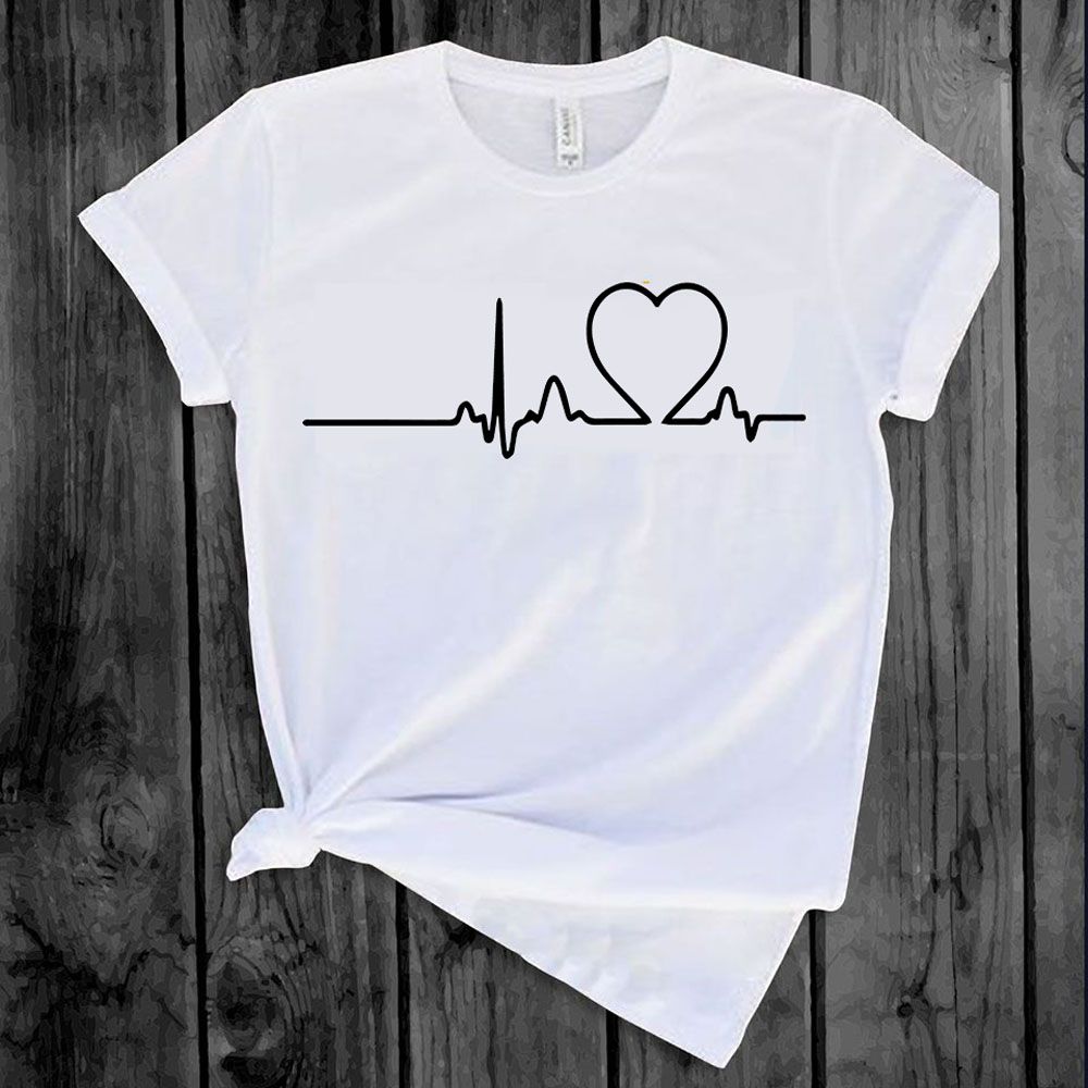 Heart Beat Half Sleeve T-Shirt For Men's - T-Shirt For Men - গেঞ্জি ছেলেদের