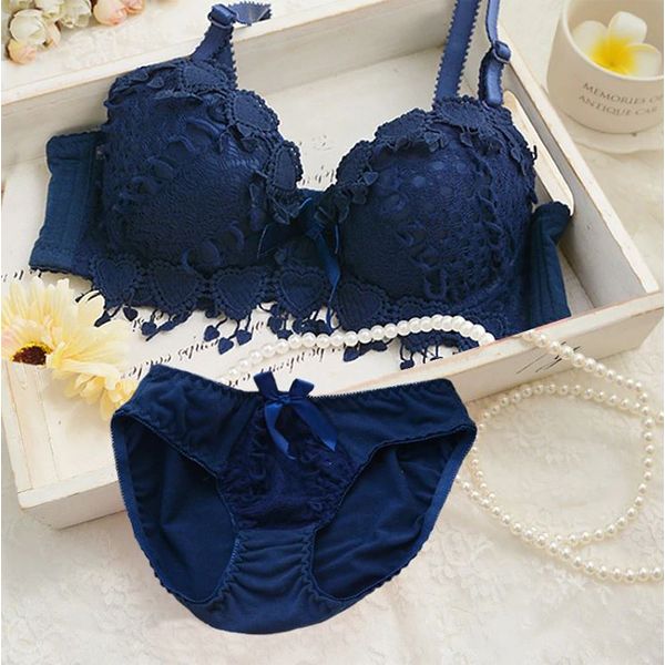 Floral Lace Bra Penty Set for Women - Panty