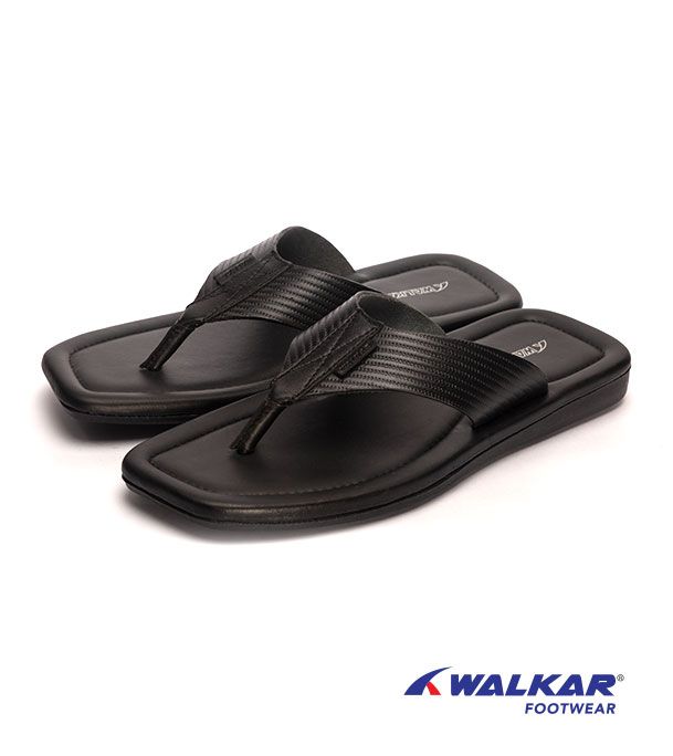 Walkar Mens Sandal Black PURE LEATHER