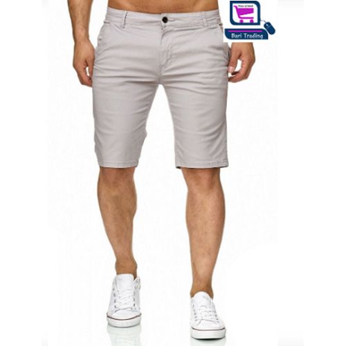 Men 2Q Shorts Slim Fit Stretch Flat Front Summer Casual Solid Color Pants Trousers