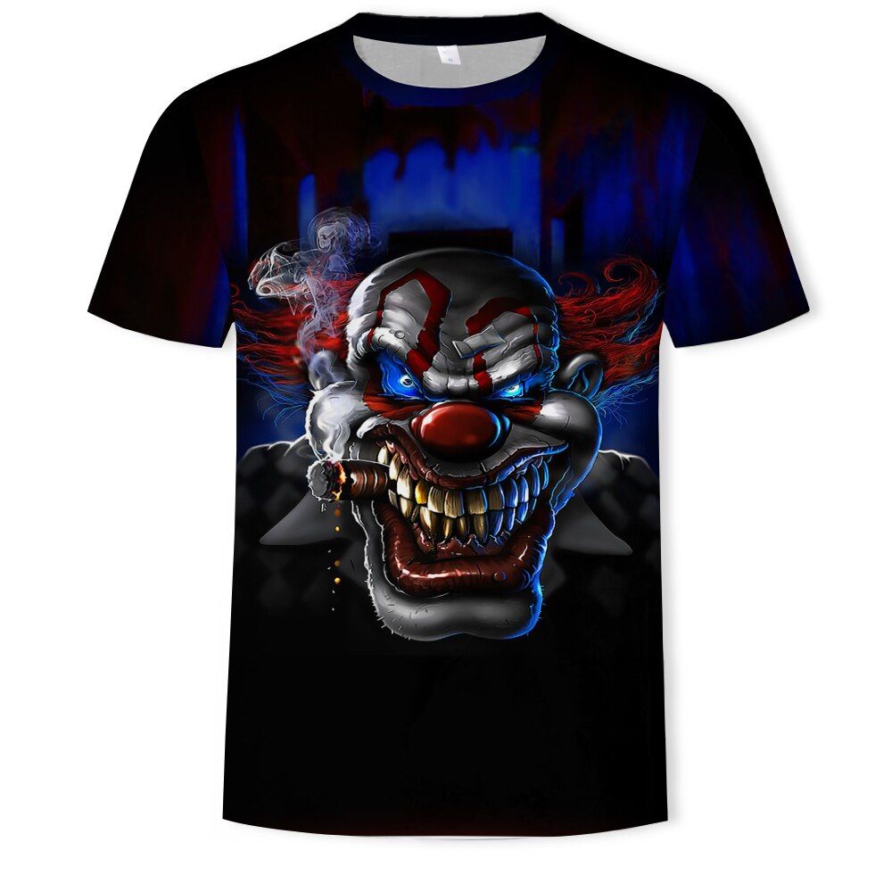 Fashion 3D Printed T-Shirt Children's wear Joker Face tshirts Clown Short Sleeve Fashion Cosplay T shirt Man / Woman Tops