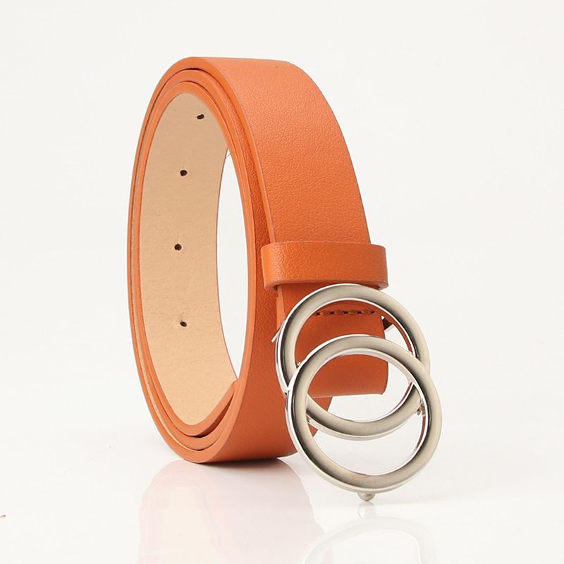 Loldeal 2.6x104cm Korean Style Fashion Decoration Women's Belt Simple Student Jeans Pant Belt Pairs Ring Buckle Workplace Suit Belt