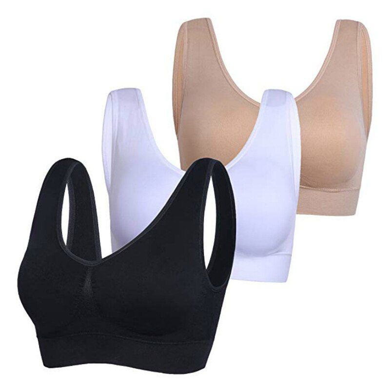 Bra with Pads  Seamless Push Up Plus Size brassiere large size bralette female pitted crop top sports bra women underwear BH