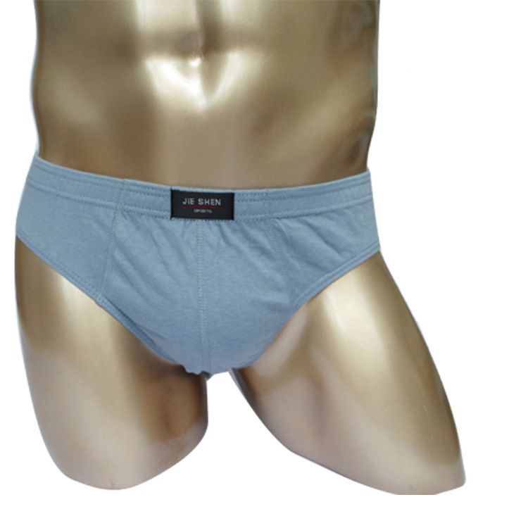 luckymily Cotton Men's Comfortable Middle-aged Mens Briefs Solid Color Large Size Fat Middle Waist Pants Men Lingerie