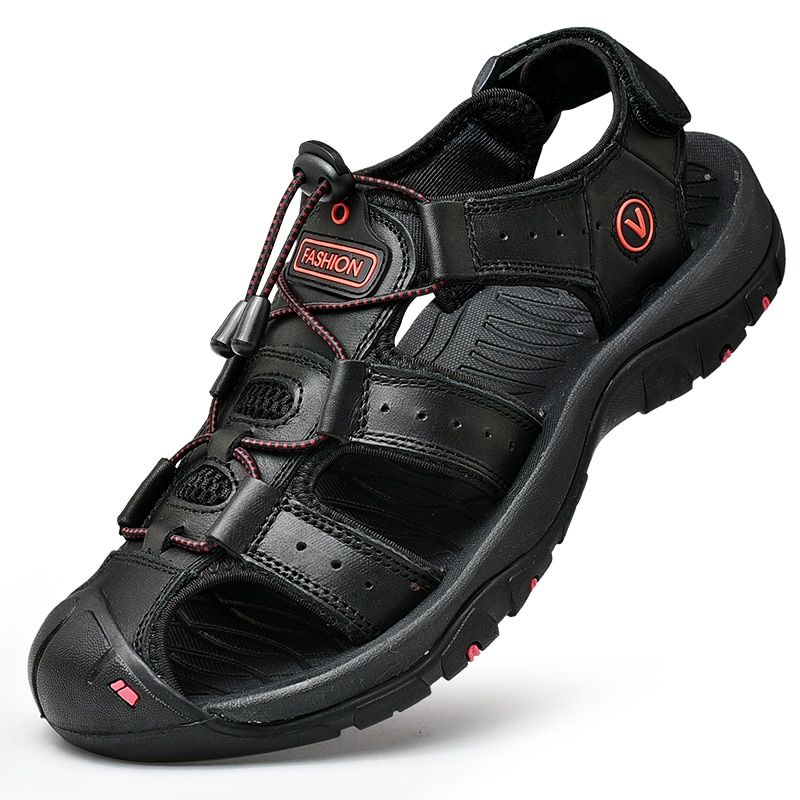 Fashion Men Beach Sandals Size 39-48 Roman Style Men Sandals Summer Leather Shoes for Beach Outdoor Walking shoes male Sandalias