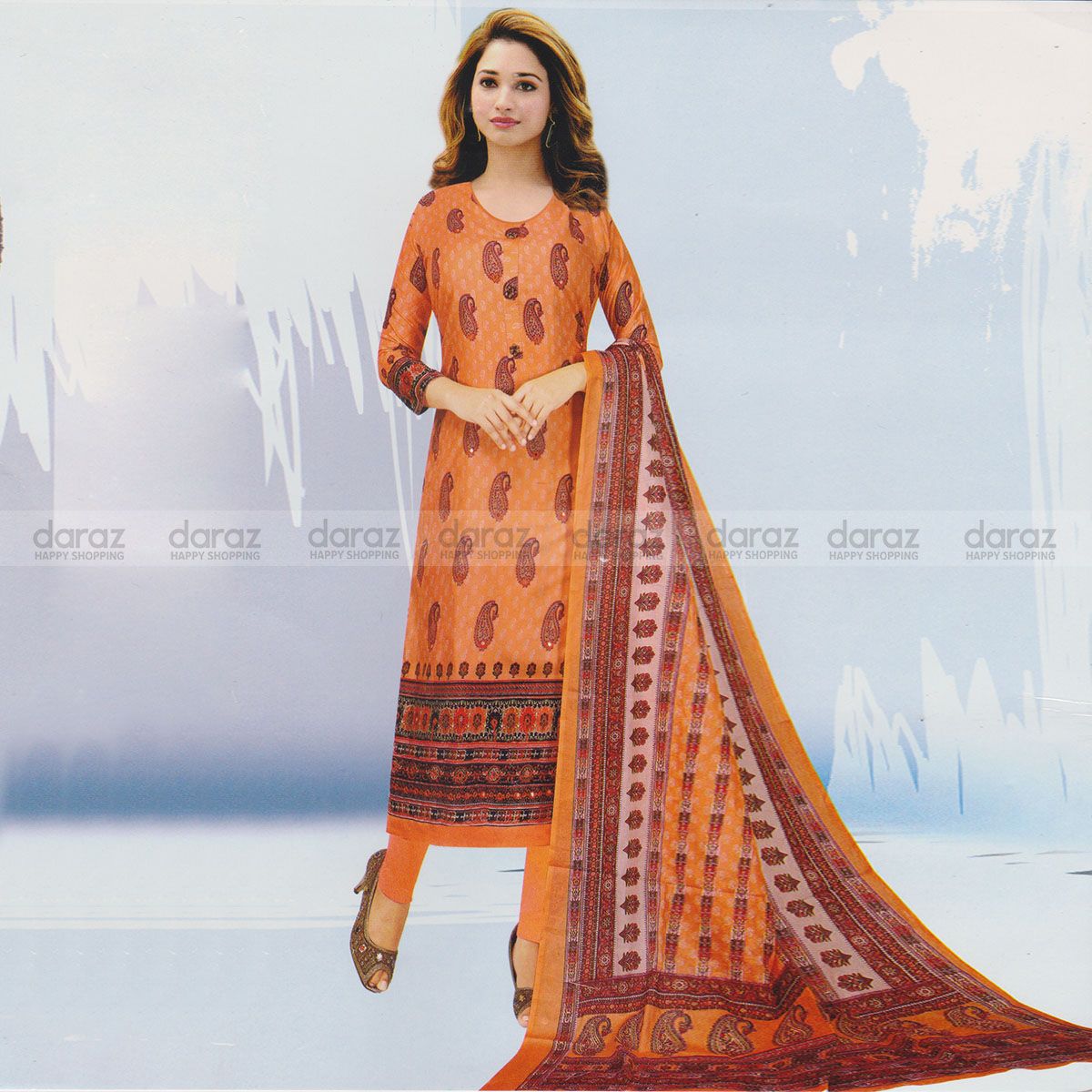 Multicolor Georgette Unstitched Salwar Kameez for Women