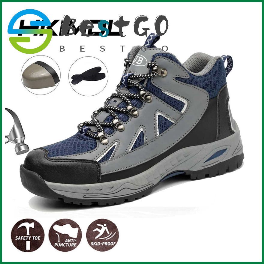 Mens Safety Shoes Work Shoes Mens Work Boots Steel Toe Shoes Puncture Outdoor Construction Safety Sneakers