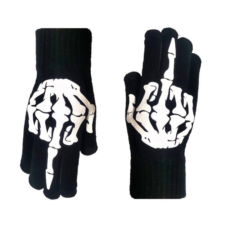 Women's Cashmere Knitted Glove Touchscreen Uni Winter Gloves Warm Wool Thick Mitten For   Pad Solid Color