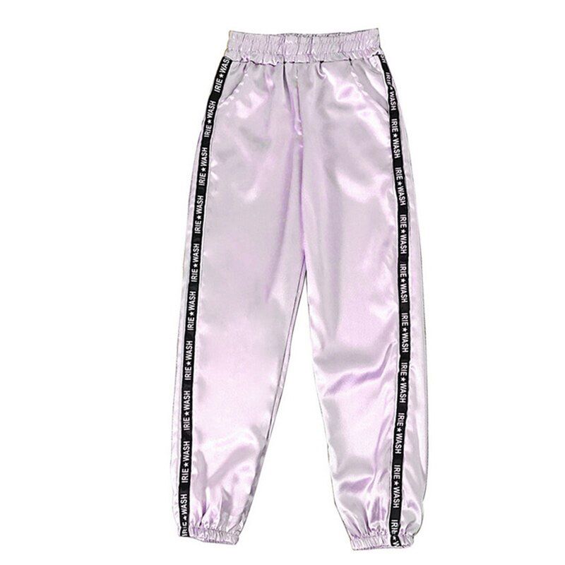 Muyogrt Women Sweatpants Pants Female Solid Satin Pants Drawstring Pants Trousers Loose Casual Joggers Sport Pants