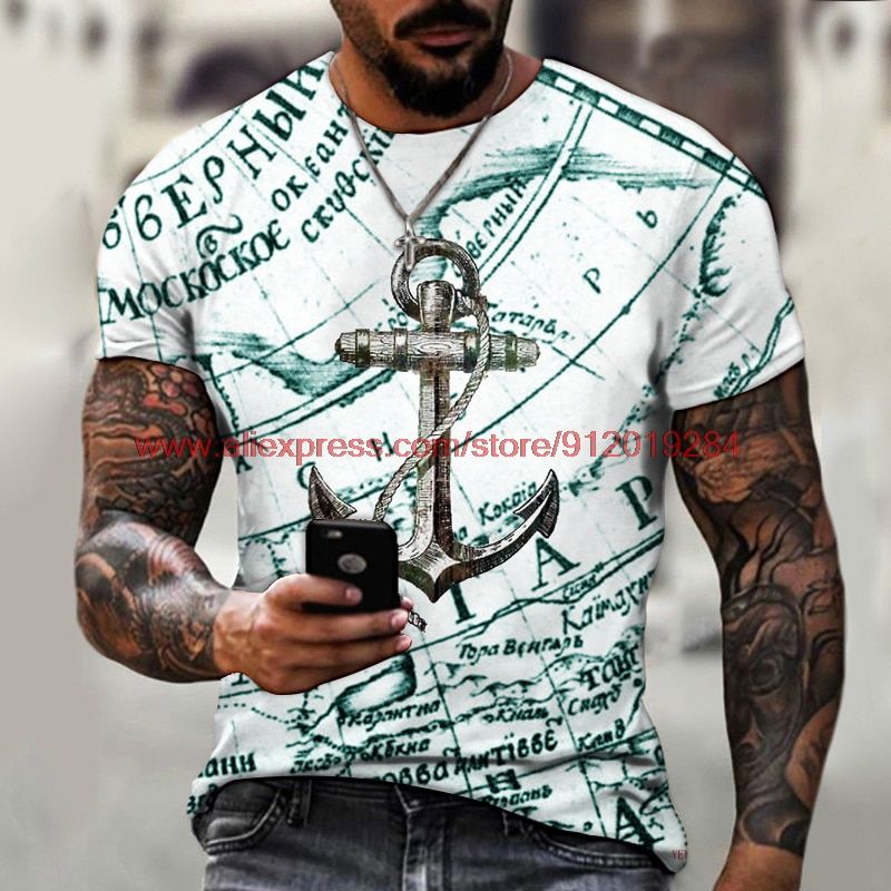 Summer Short Sleeved Casual Loose Tshirt New Oversize Men T-Shirt Mosaic Print Fashion T Shirt Men Tops Tees  For Male Clothing