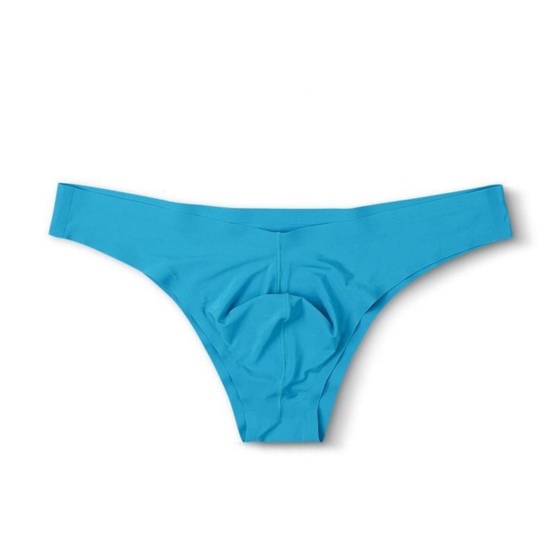 Summer Men's Seamless  Breathable Ice Silk Briefs Low Waist Comfortable Stylish  Cool Transparent Gay Briefs