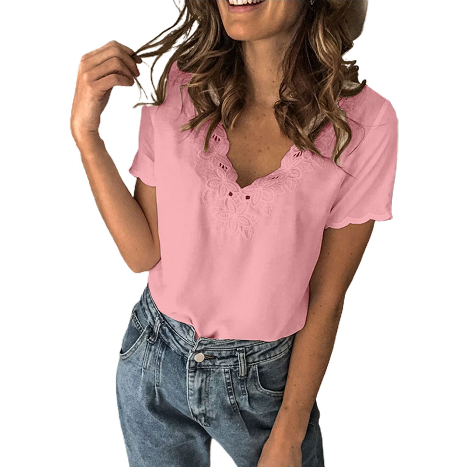Tee Top Sweet Summer Le Trim Pullover Tee