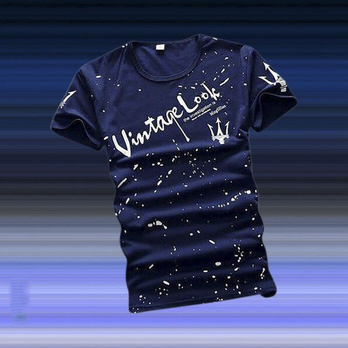 Stylish Short Sleeve Printed T-Shirt For Men