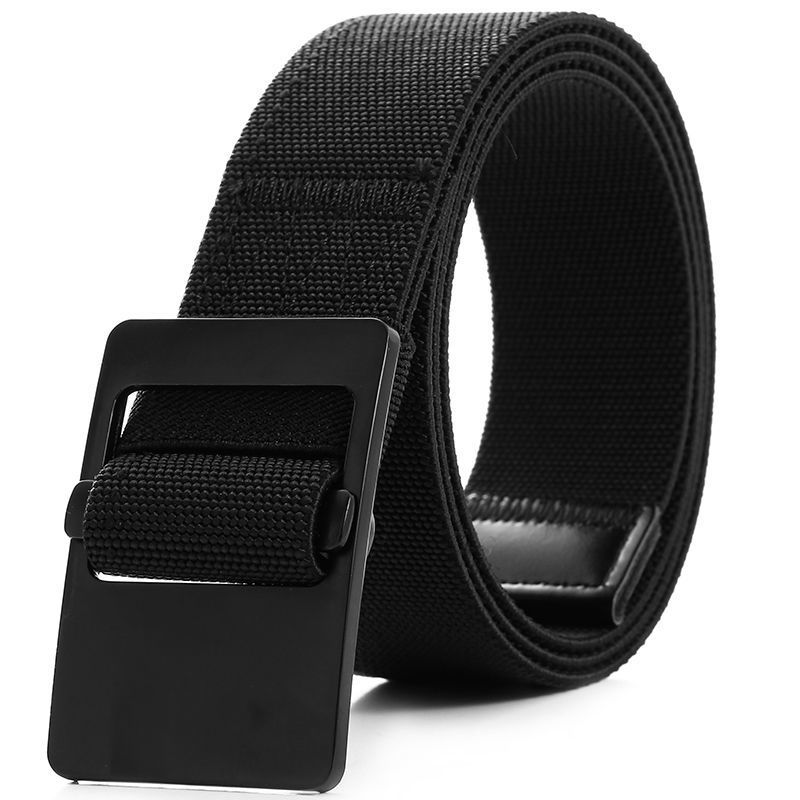 Korean-style Men's Woven Belt Men's Canvas Golf Belt Hole-free Elastic Elastic Popular Young Student's Pants Belt