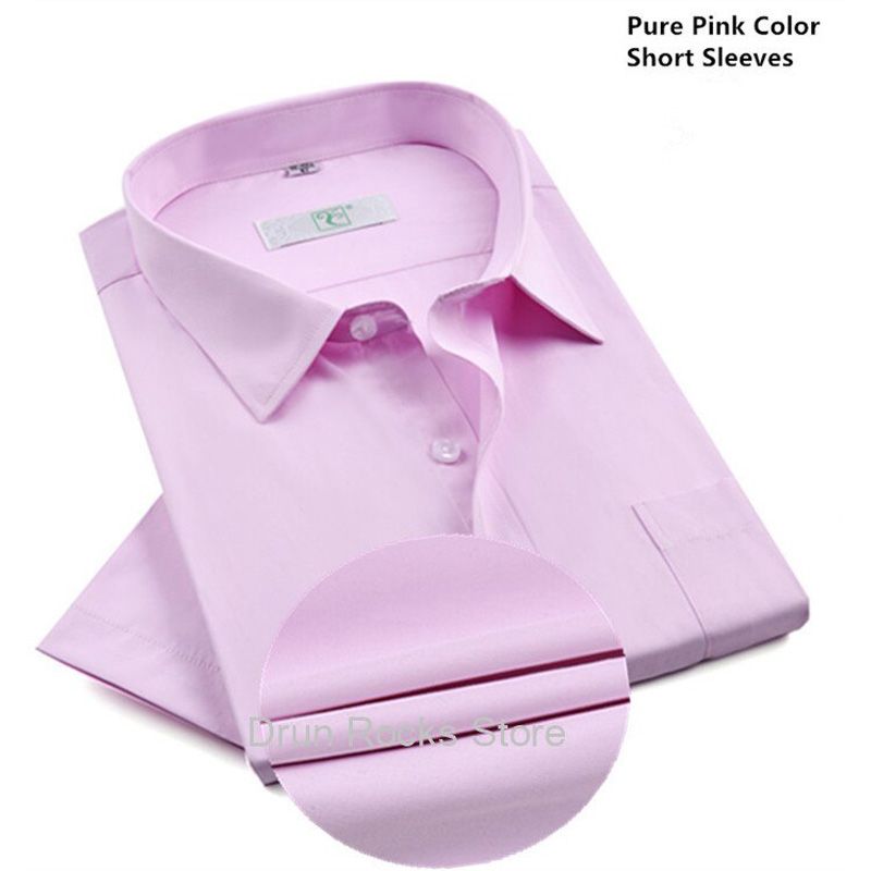 Men Shirts Summer White Black Red Short Sleeve Mens Cotton Plus 48 50 52 54 150KG Formal Business Office Dress Shirt 2020 Blouse