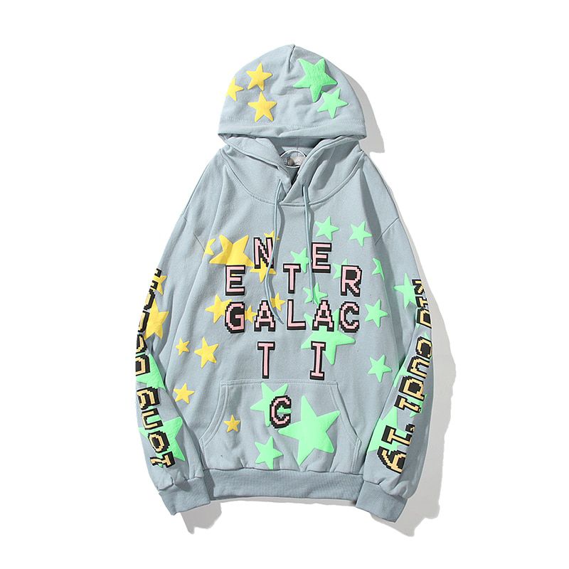 Kanye Fleece Skull Graffiti Mens Sweatshirt Oversize Harajuku Loose Casual Couple Hoodies Stranger Things Hooded Hoodie