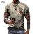 Summer Mens T Shirts Oversized Loose Clothes Vintage Short Sleeve Fashion 66 Letters Printed O Collared Tshirts Route 66 Men