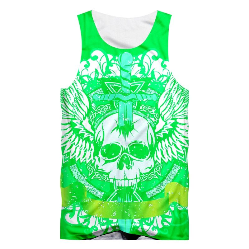 Summer Tops Men's Cool Print Colorful Skull 3d Vest Singlets 11 Colors Tanks Man hop Streetwear Sleeveless Tee Shirts