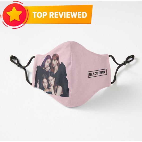 Blackpink Face_Mask Black Pink Mask_  Six Layer Face Mask Tiktok Mask For Men And Women Gaming Mask With Adjustable Ear Loop And Digital Print Face Mask Graphics Print Anime Mask