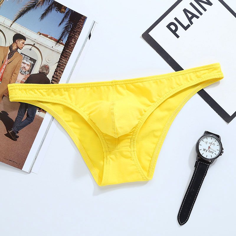 Cotton Briefs Mens Comfortable Underpants Man  Drop shipping Mens Breathable Low-rise Brief Panties Solid 1811