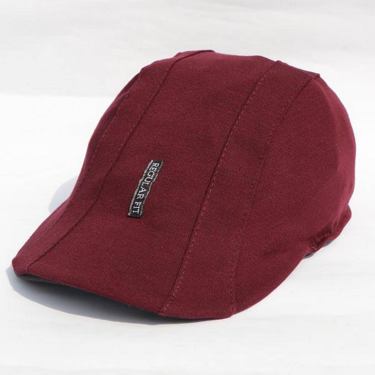 Maroon Regular Fit China Cotton Golf Cap For Men